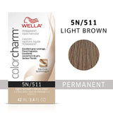 Wella Color Charm Permanent Liquid Creme Hair Color 5N/511 Light Brown Clair