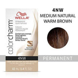 Wella Color Charm Permanent Liquid Creme Hair Color 4NW Medium Natural Warm Brown
