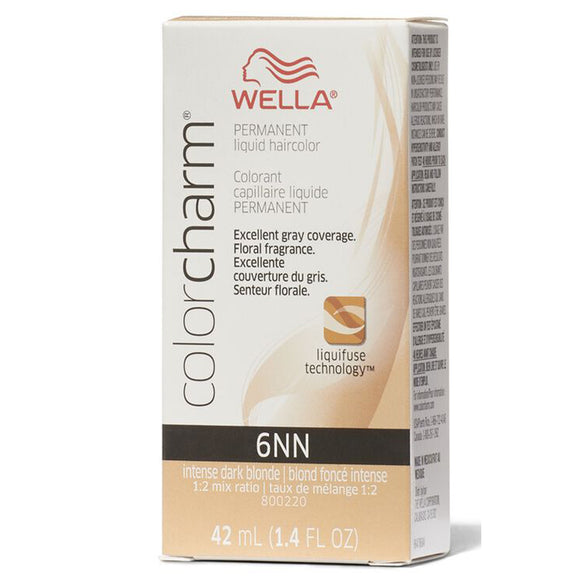 Wella Color Charm Permanent Liquid Creme Hair Color 6NN Intense Dark Blonde 42 ML