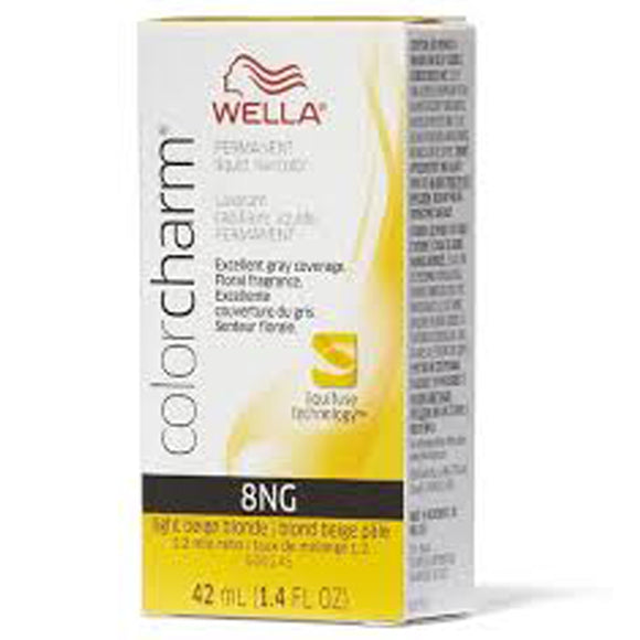 Wella Color Charm Permanent Liquid Creme Hair Color 8NG Light Beige Blonde