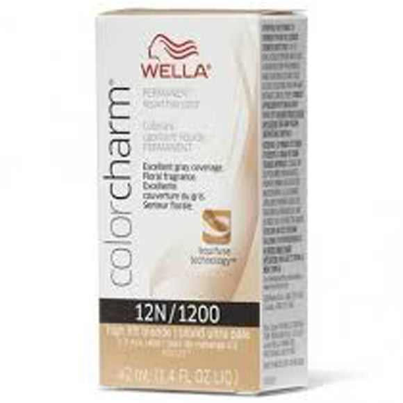 Wella Color Charm Permanent Liquid Creme Hair Color 12N/1200 High Lift Blonde