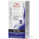 Wella Color Charm Permanent Liquid Creme Hair Color 5A/246 Light Ash Brown Cendre Clair