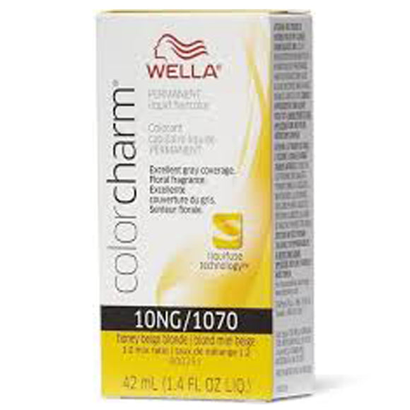 Wella Color Charm Permanent Liquid Creme Hair Color 10NG/1070 Honey Beige Blonde