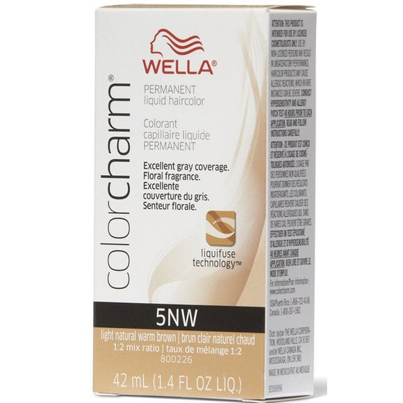 Wella Color Charm Permanent Liquid Creme Hair Color 5NW Light Natural Warm Brown