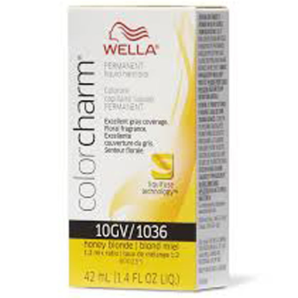 Wella Color Charm Permanent Liquid Creme Hair Color 10GV/1036 Honey Blonde
