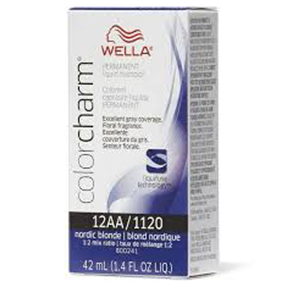 Wella Color Charm Permanent Liquid Creme Hair Color 12AA/1120 Nordic Blonde