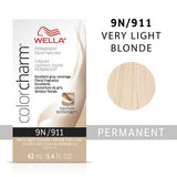 Wella Color Charm Permanent Liquid Creme Hair Color 9N/911 Very Light Blonde