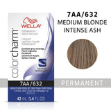 Wella Color Charm Permanent Liquid Creme Hair Color 7AA/632 Medium Blonde Intense Ash