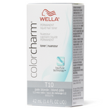 Wella Color Charm Permanent Liquid Creme Hair Color T10 Pale Blonde 42 ML - MZR Trading